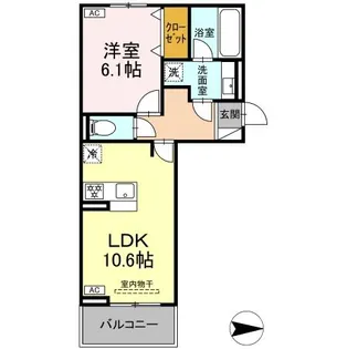 アレテー開出【1階】の間取り