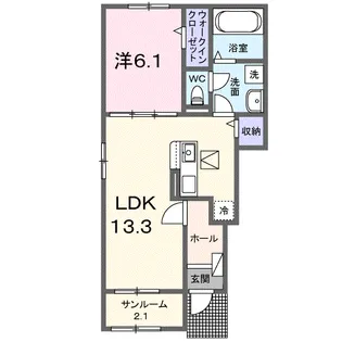 セリーンガーデン Ⅱ【1階】の間取り