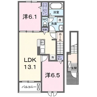 セリーンガーデン Ⅰ【2階】の間取り