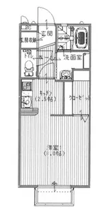 ハイツ白坂 B棟【201号室号室】の間取り