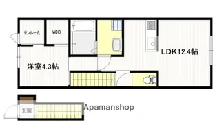 カーリー・ダダン元町【2階】の間取り