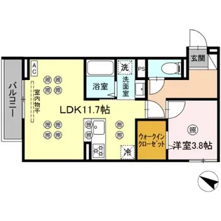 サンガーデン新山口 A【A308号室】の間取り