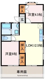 クリスタルハイツ【A-1号室】の間取り