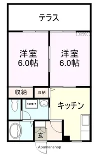 サンガーデンあすなろA【101号室】の間取り
