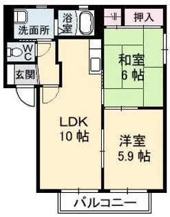 メゾン・ド・セリーヌ Ⅱ【2階】の間取り