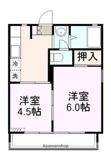 ドミール渡辺【203号室】の間取り