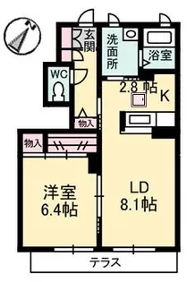シャーメゾンプランドール【1階】の間取り