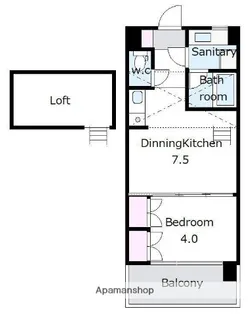ランドスマンション東新川【702号室】の間取り