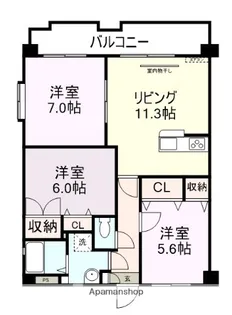 エクセレージュ中山【205号室】の間取り