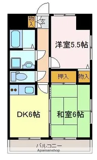 ビブレマンション宇部【508号室】の間取り