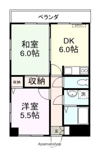ビブレマンション宇部【608号室】の間取り