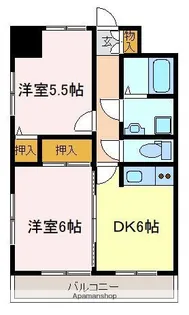 ビブレマンション宇部【401号室】の間取り
