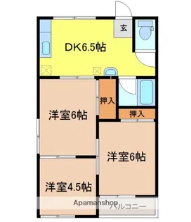 ハイツ深川【101号室】の間取り