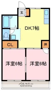 ロイヤルハイツおのだⅠ【301号室】の間取り
