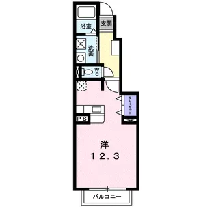 1Kの間取り画像