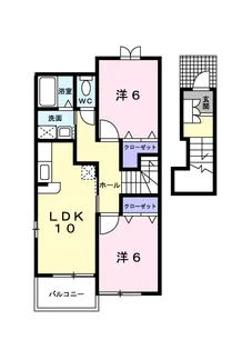 ブリーズ スクエア A【2階】の間取り