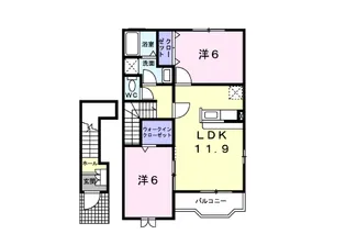 グリーンヒルズ カーサC【2階】の間取り