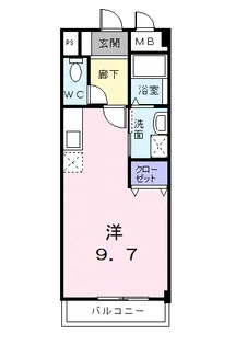 パークサイドパレス【2階】の間取り
