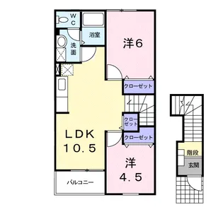 メゾン ド ジャスミン【2階】の間取り