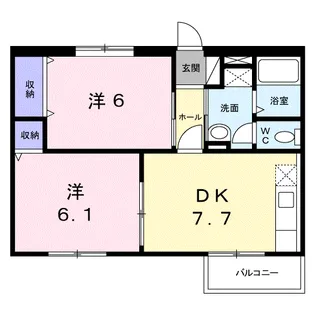 エスポワール B【1階】の間取り