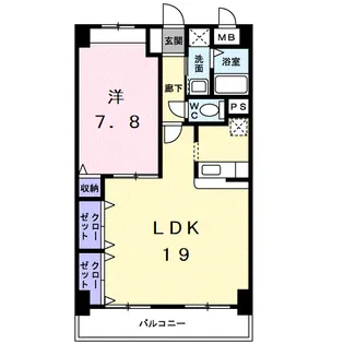 Sテイト新山口【4階】の間取り