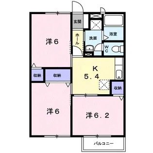 サンライズA【1階】の間取り