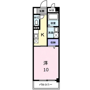 福パレス ランデュール B【1階】の間取り