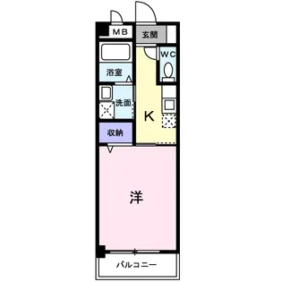 福パレス ランデュール B【1階】の間取り