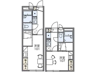 レオパレスフリーダム【204号室】の間取り