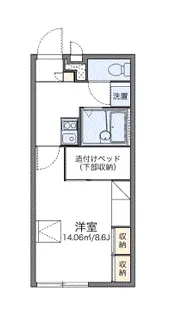 レオパレスレイク【202号室】の間取り
