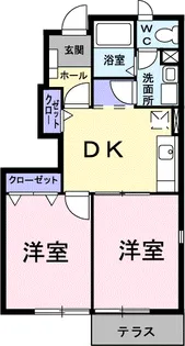 パレス サンヒルズ A【1階】の間取り