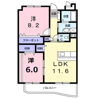 アーバン ステージ【6階】の間取り