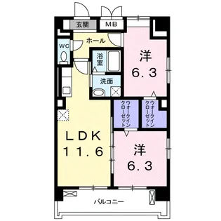 メゾン プロスパーレ【2階】の間取り
