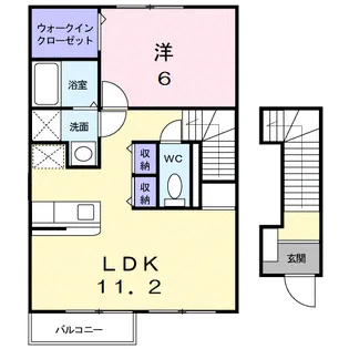 サウス ヒルズ Ⅰ【2階】の間取り
