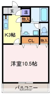 アビリティ上町壱番館【201号室】の間取り