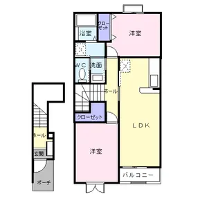 ヒルズセレッソⅠ【2階】の間取り