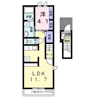 エクセランC【2階】の間取り