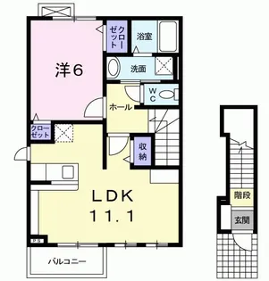 チェリーシェード【2階】の間取り
