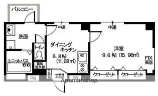 アビリティ上町弐番館【3階】の間取り