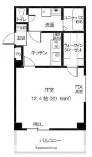 アビリティ上町弐番館【405号室】の間取り