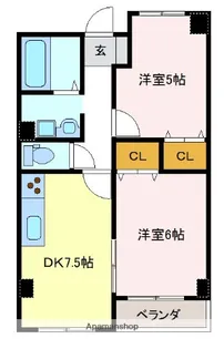 ローズブリック壱番館【202号室】の間取り