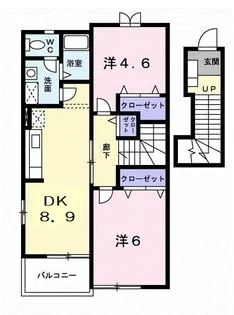 ミニョンひな【2階】の間取り