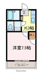 1Kの間取り画像