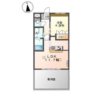 エル・グレイス【105号室】の間取り