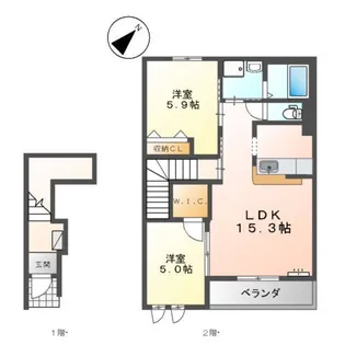 サンコート・ヒル【2階】の間取り