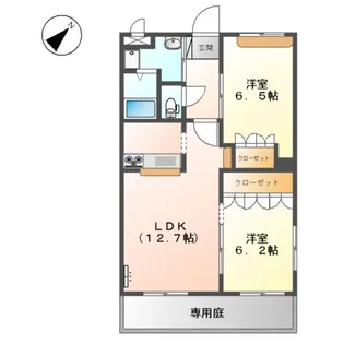 キャトルセゾン【1階】の間取り