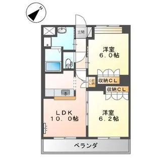 アバンティ・イースト【2階】の間取り