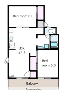 紅葉ハイツA【201号室】の間取り