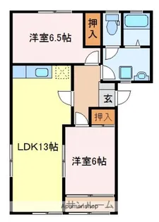 紅葉ハイツB【101号室】の間取り