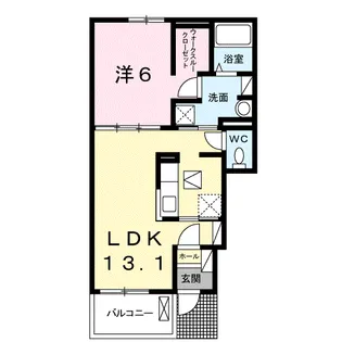 アクティフ宇部Ⅲ【1階】の間取り